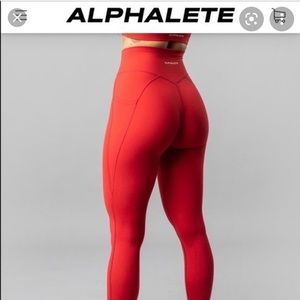Alphalete Alphalux Pocket Legging - Lava Red Size Small